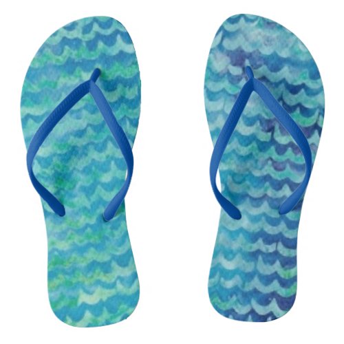 Blue Water Design Flip Flops