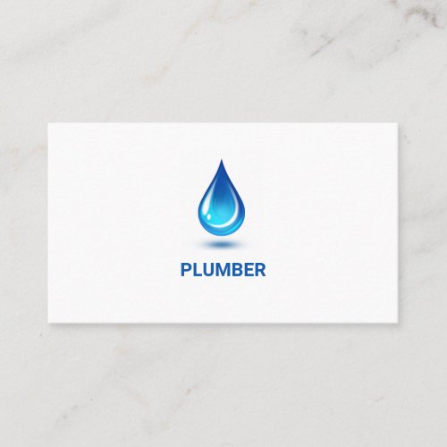 Blue Water Drip Professional Plumbing Service Business Card