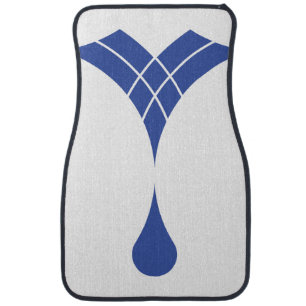 blue water drop design car floor mat