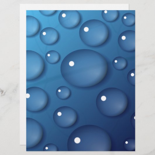Blue Water Drop Texture (Front/Back)