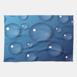Blue Water Drop Texture Towel