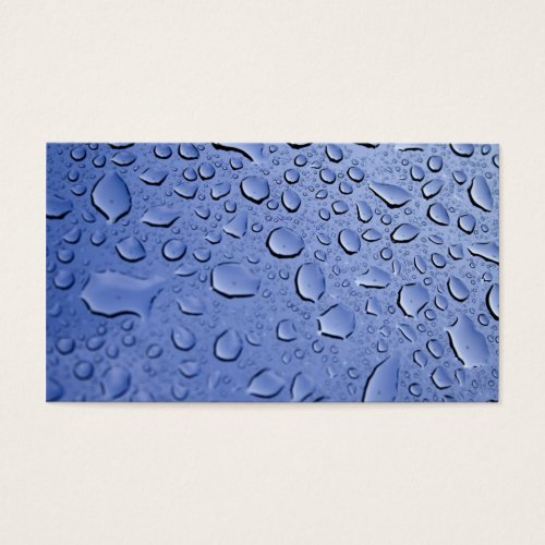 Blue Water Droplets Business Card Template