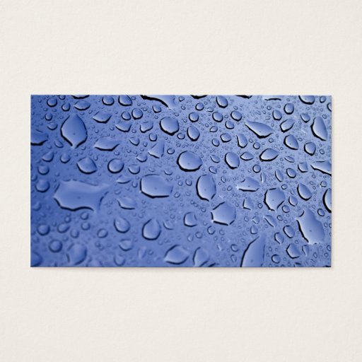 Customizable Blue Water Droplets Business Card Template