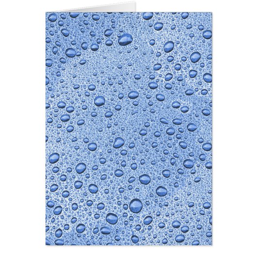 Blue water droplets cards (Front)