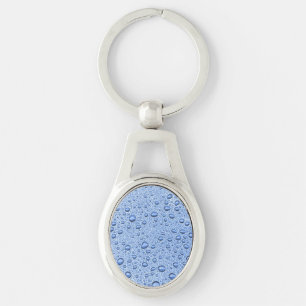 Blue water droplets keychain