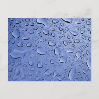 Blue Water Droplets Postcard