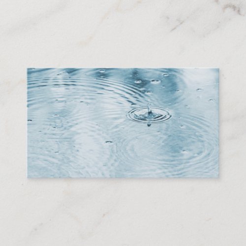 Blue Water Drops Business Cards