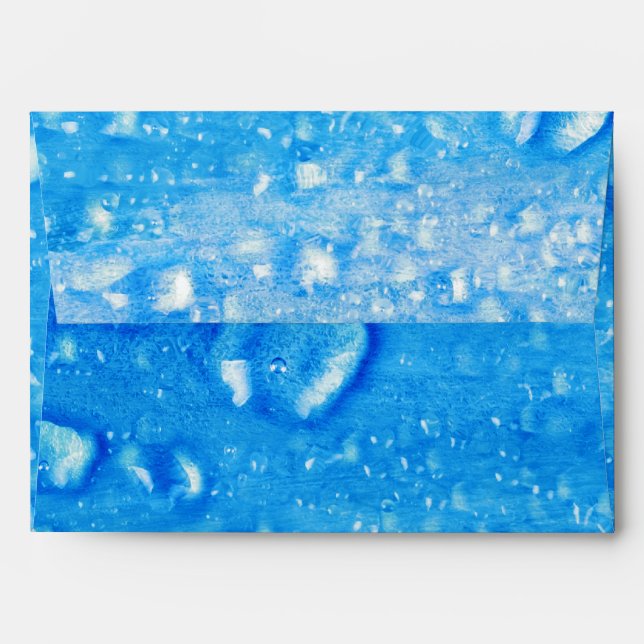 Blue Water Drops Envelope (Back (Top Flap))