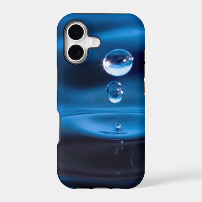 Blue Water Drops Iphone Case (Back)
