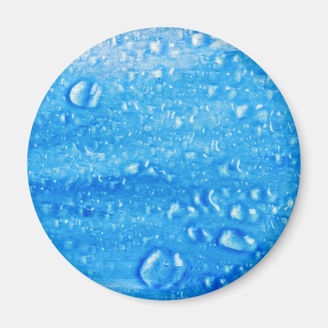 Blue Water Drops Magnet (Front)