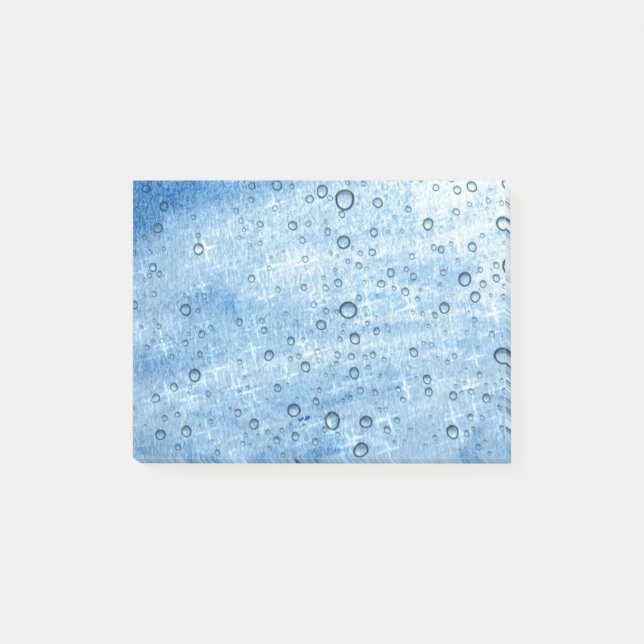 Blue Water Drops Post-it Notes (Front)