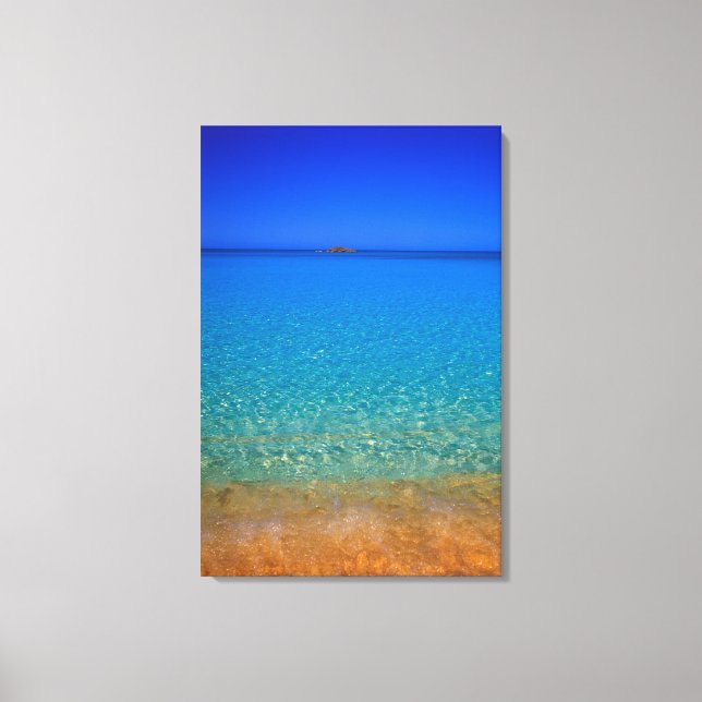 Blue water, Exuma Islands, Bahamas. Canvas Print (Front)