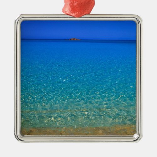 Blue water Exuma Islands Bahamas Metal Ornament