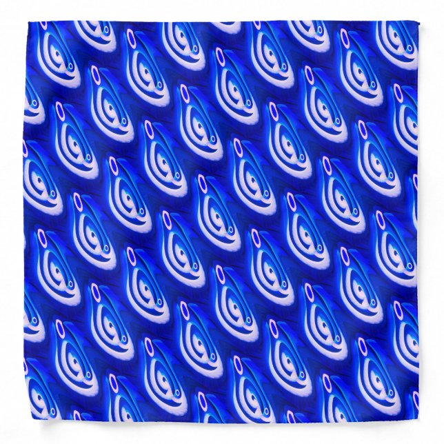 Blue water fashion bandana (Front)