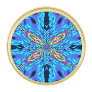 BLUE WATER GOLD FINISH LAPEL PIN