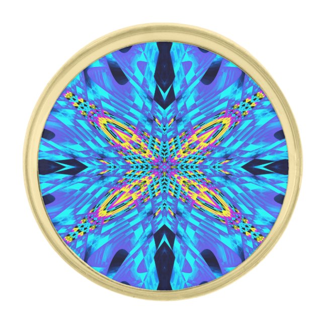 BLUE WATER GOLD FINISH LAPEL PIN (Front)