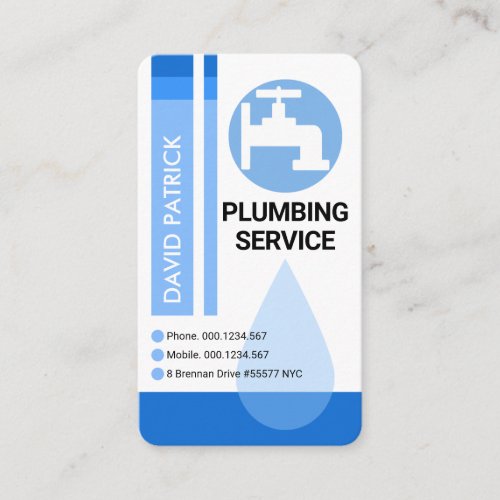 Blue Water Levels Plumbing Works Business Card