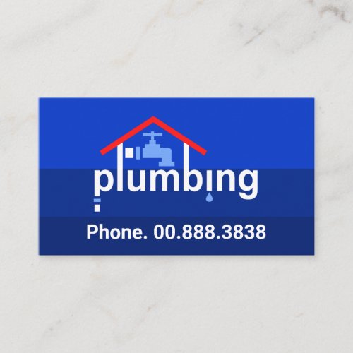 Blue Water Levels Special Plumbing Home Business Card