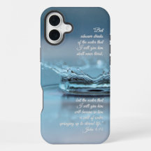 Blue Water Life never thirst Bible Verse John