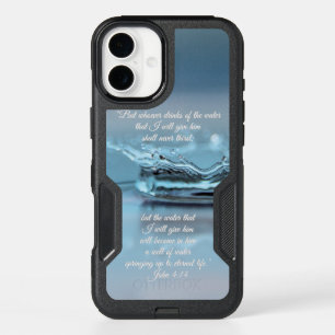 Blue Water Life never thirst Bible Verse John iPhone 16 Plus Case