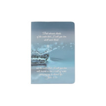 Blue Water Life never thirst Bible Verse John