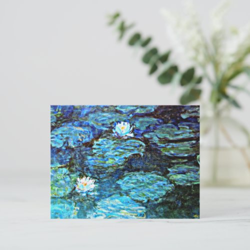 Blue Water_Lilies by Claude Monet Postcard