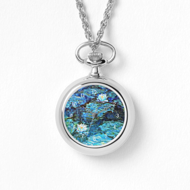 Blue Water Lilies by Monet Watch (Front)