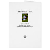 Blue Water Lilies Cards (Back)