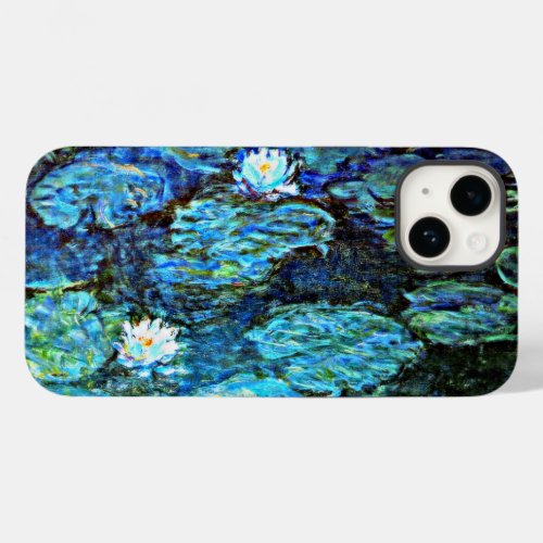 Blue Water_Lilies fine art painting Case_Mate iPhone 14 Case