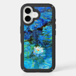 Blue Water-Lilies, fine art painting iPhone 16 Case
