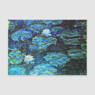 Blue Water-Lilies, fine art, Tissue Paper