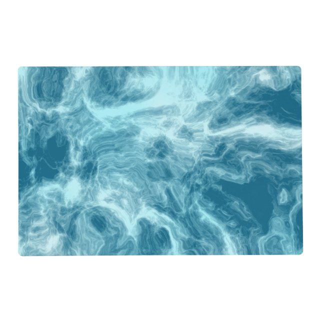 Blue Water Marble  Placemat (Front)