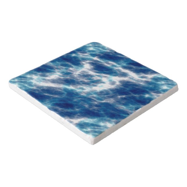 Blue Water Marble   Trivet (Corner)