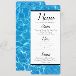 Blue Water Menu Invitation