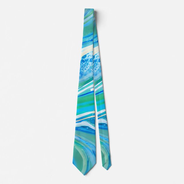 Blue Water Ocean Sea Waves   Neck Tie (Front)