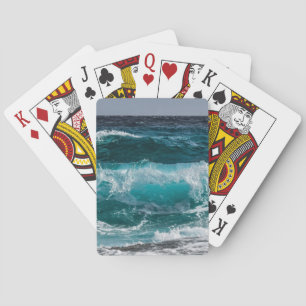 Blue Water Ocean Waves Poker Cards