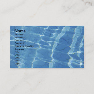 Blue water pattern business card