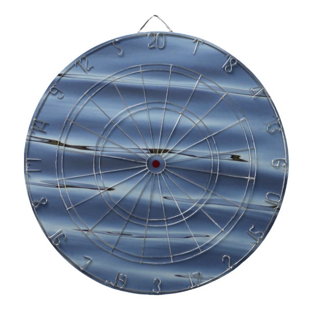 Blue water pattern dart board (Front)