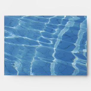 Blue water pattern envelope