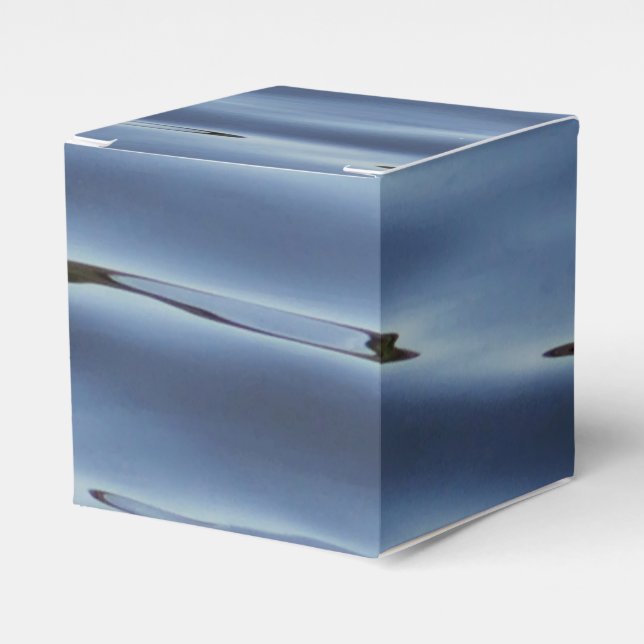 Blue Water Pattern Favor Boxes (Front Side)