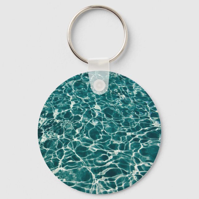 Blue Water Pattern Keychain (Front)