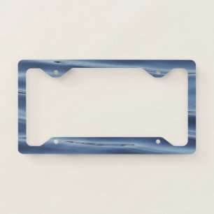 Blue water pattern license plate frame