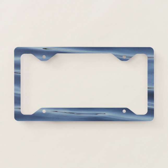 Blue water pattern license plate frame (Front)