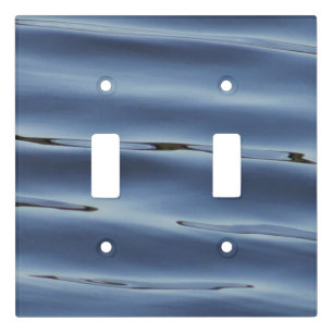 Blue water pattern light switch cover
