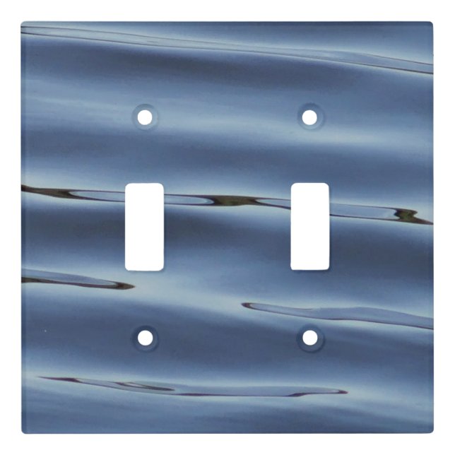 Blue water pattern light switch cover (Front)