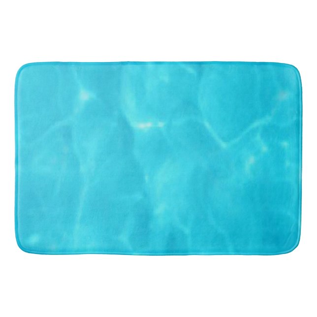 Blue water pattern on bath mat (Front)