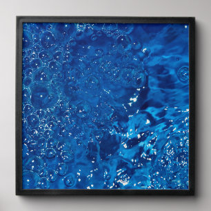Blue water peel and stick photo tile