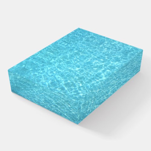 Blue Water Pool Aqua Elegant Nature Template Paperweight