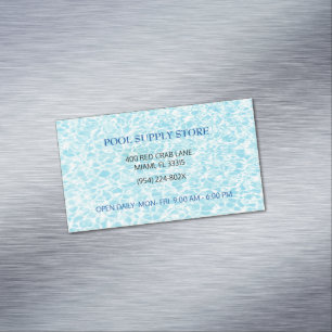 Blue Water Pool supply store/ pool repair Business Card Magnet