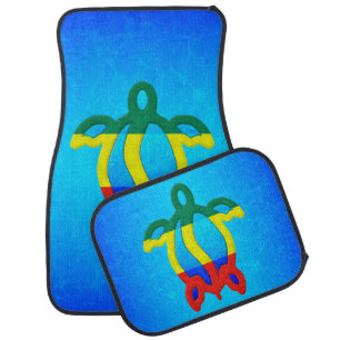 Blue Water Rasta Honu Car Mat